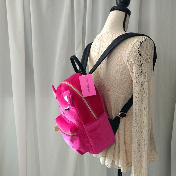 SALE! NWT BETSEY JOHNSON HOT PINK CAT BACKPACK main image 4